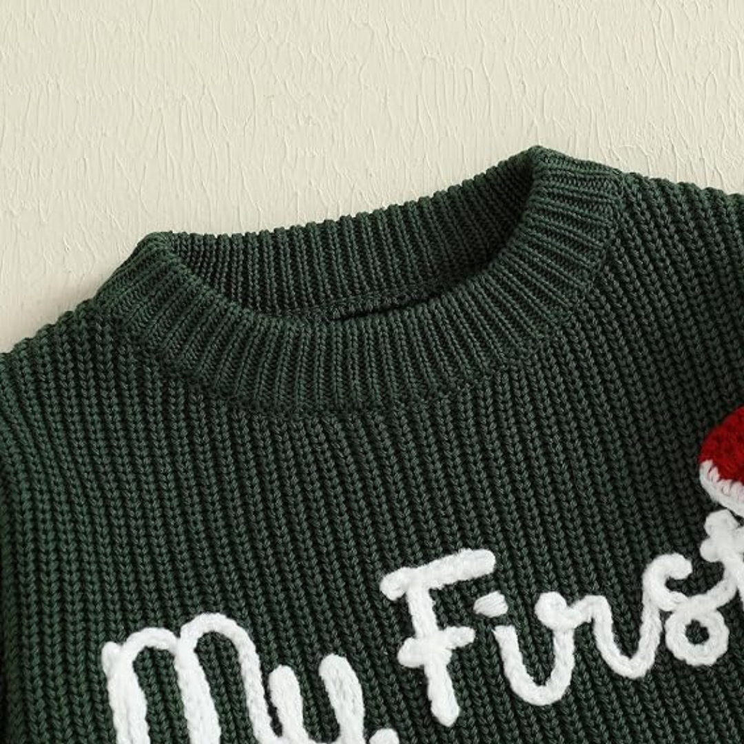 MInuvy My First Christmas Knit Sweater