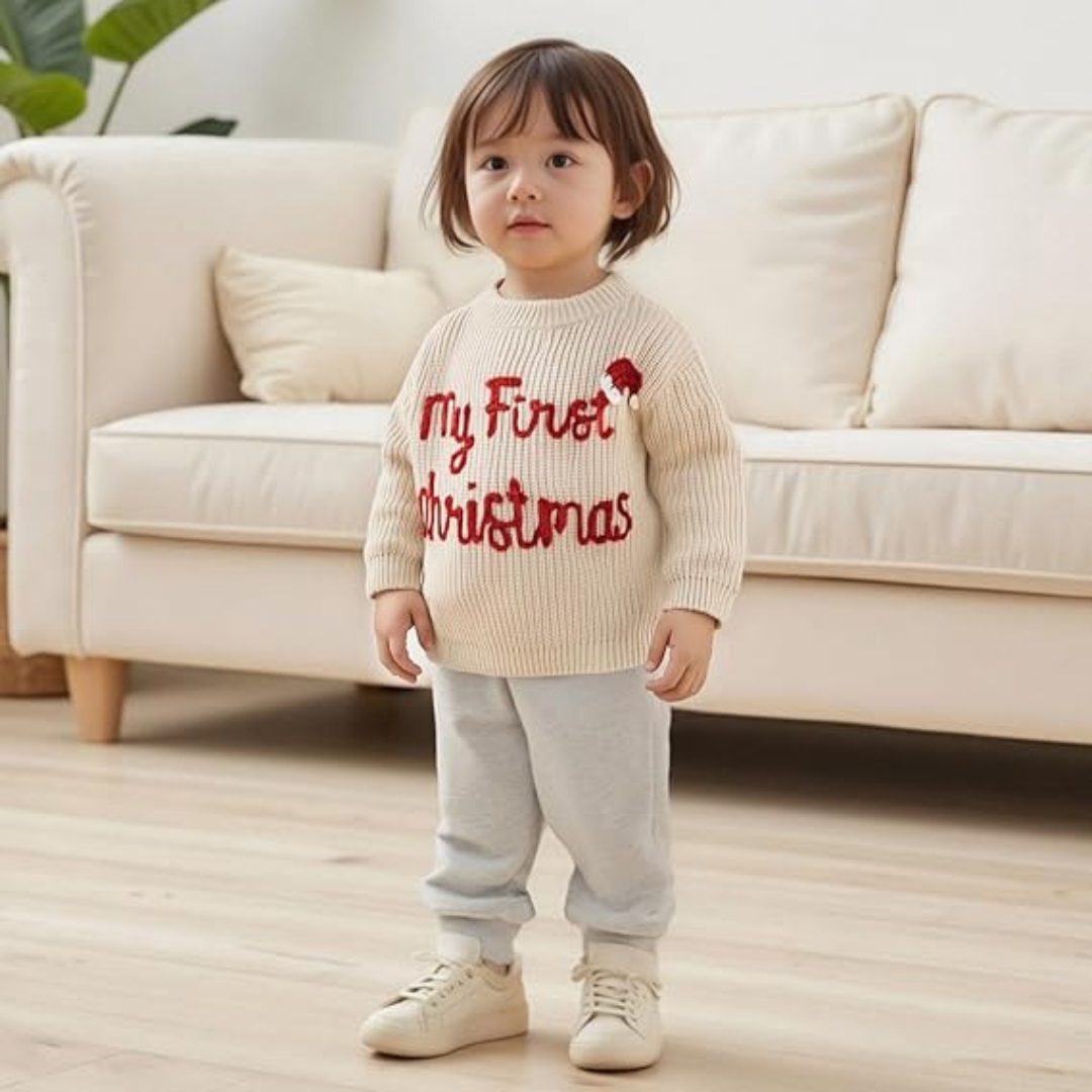 MInuvy My First Christmas Knit Sweater