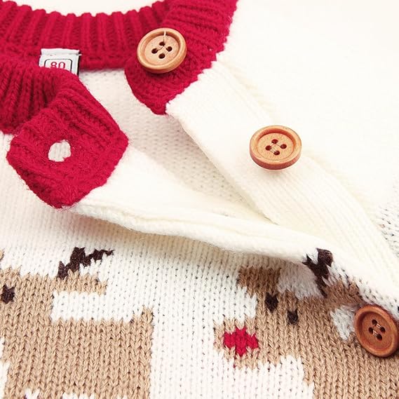 Minuvy Christmas Sweater Toddler Reindeer