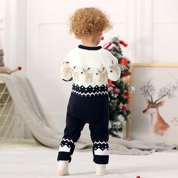 Minuvy Christmas Sweater Toddler Reindeer