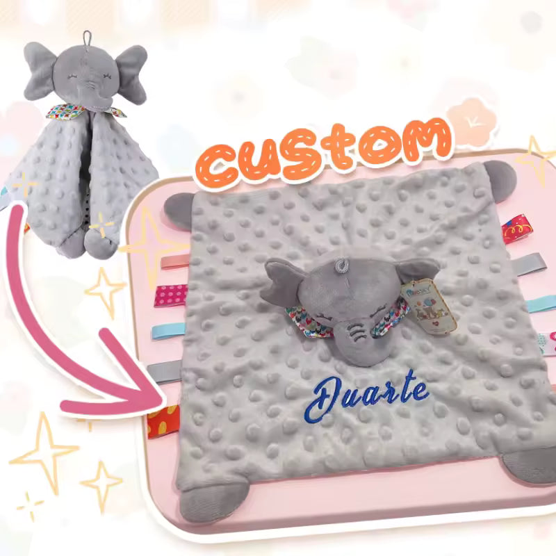 Personalized Baby Blanket with Teether