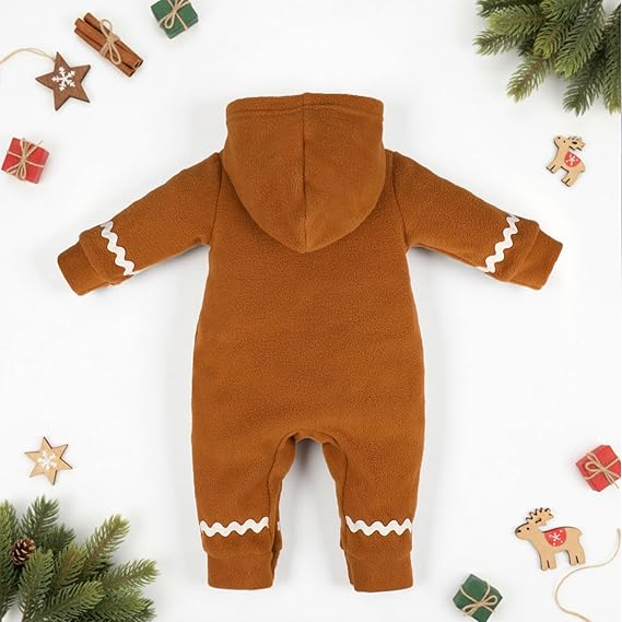 MInuvy Gingerbread Hooded Romper