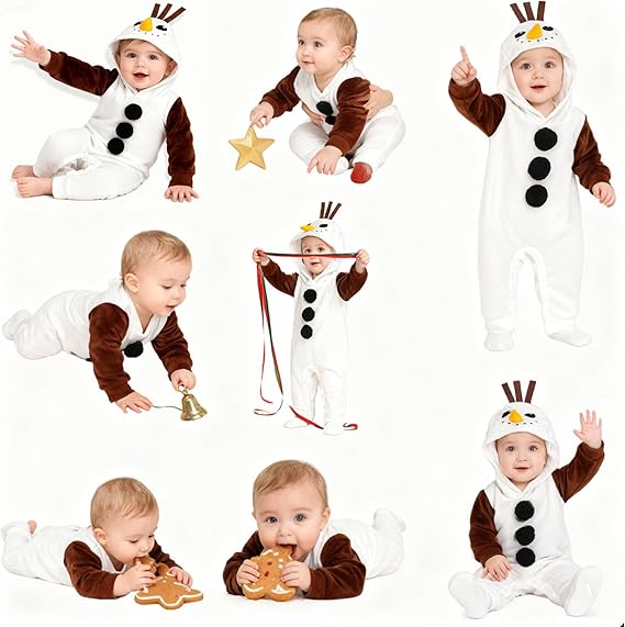 MInuvy Snowman Hooded Romper