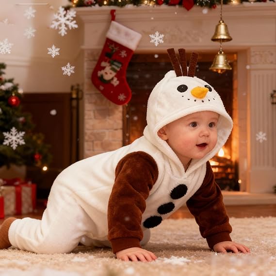 MInuvy Snowman Hooded Romper