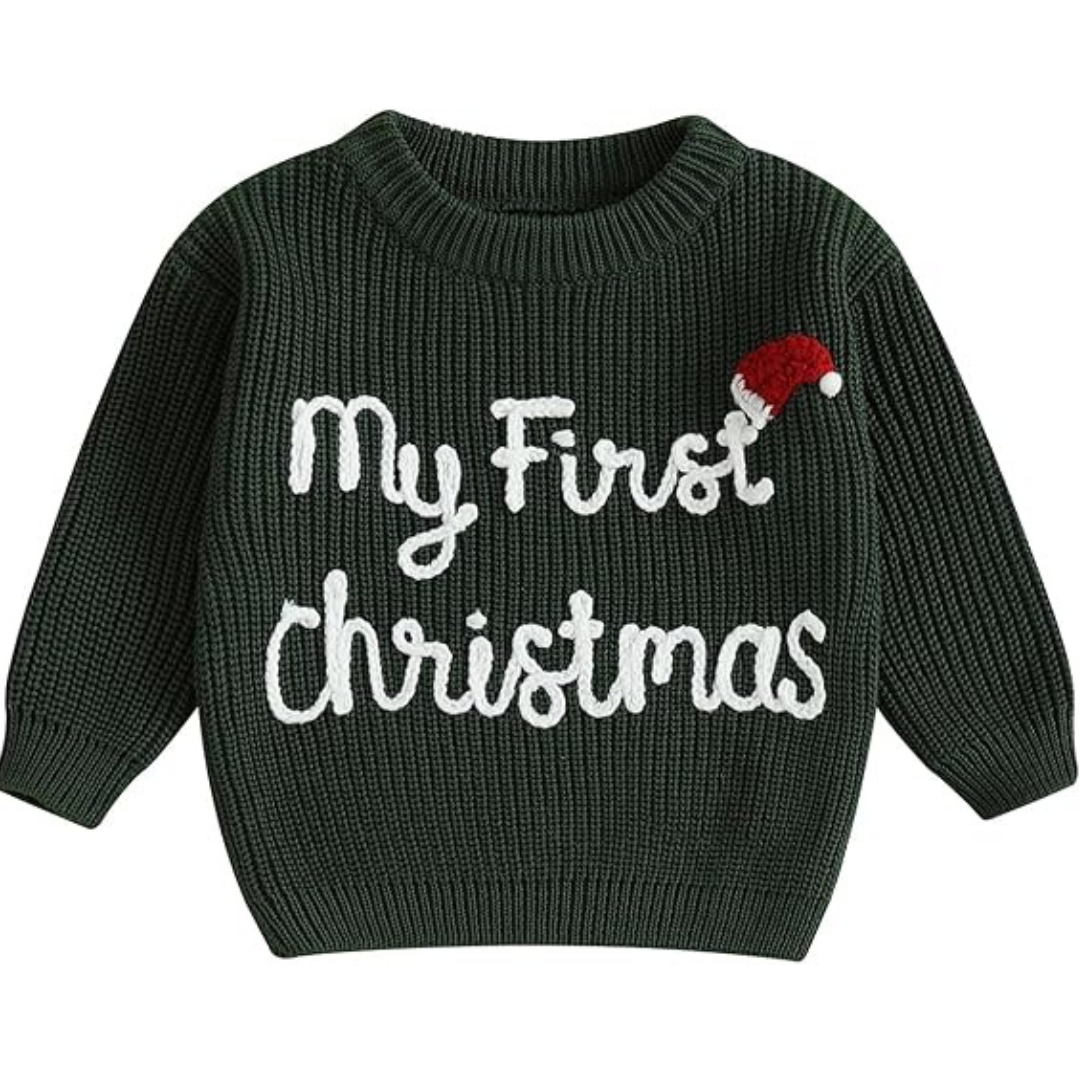 MInuvy My First Christmas Knit Sweater