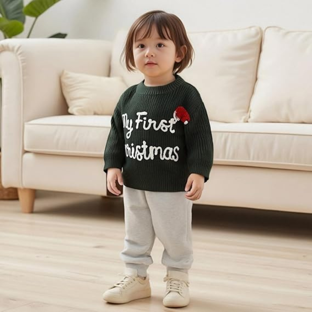 MInuvy My First Christmas Knit Sweater
