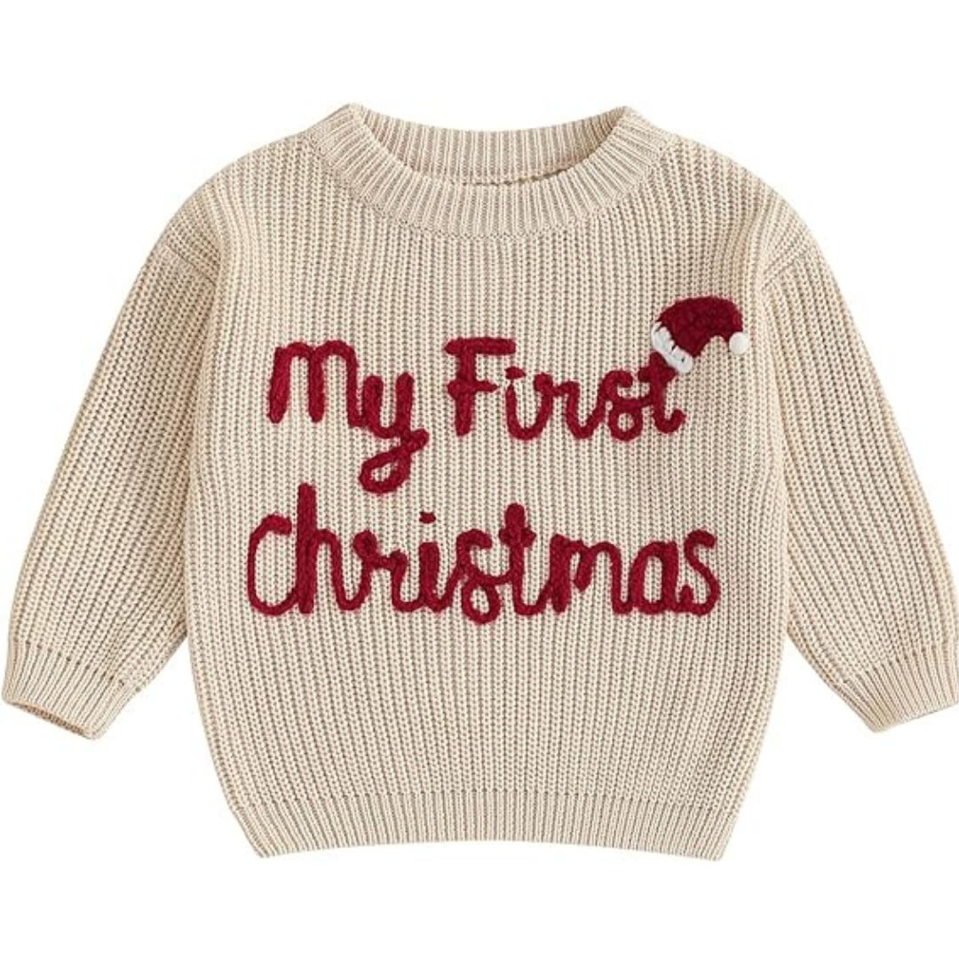 MInuvy My First Christmas Knit Sweater