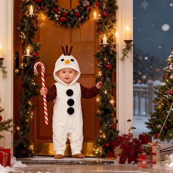 MInuvy Snowman Hooded Romper