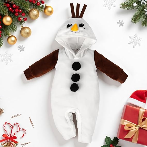 MInuvy Snowman Hooded Romper