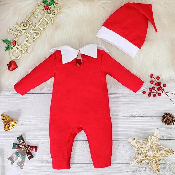 MInuvy Christmas Romper with Hat